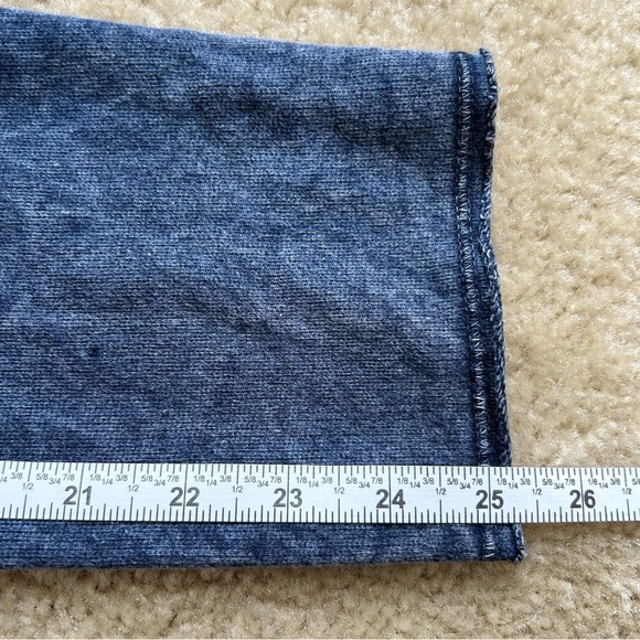 T.La By Anthropologie Quarter Zip Hoodie Women's Size L Washed Blue Pullover - Picture 8 of 8